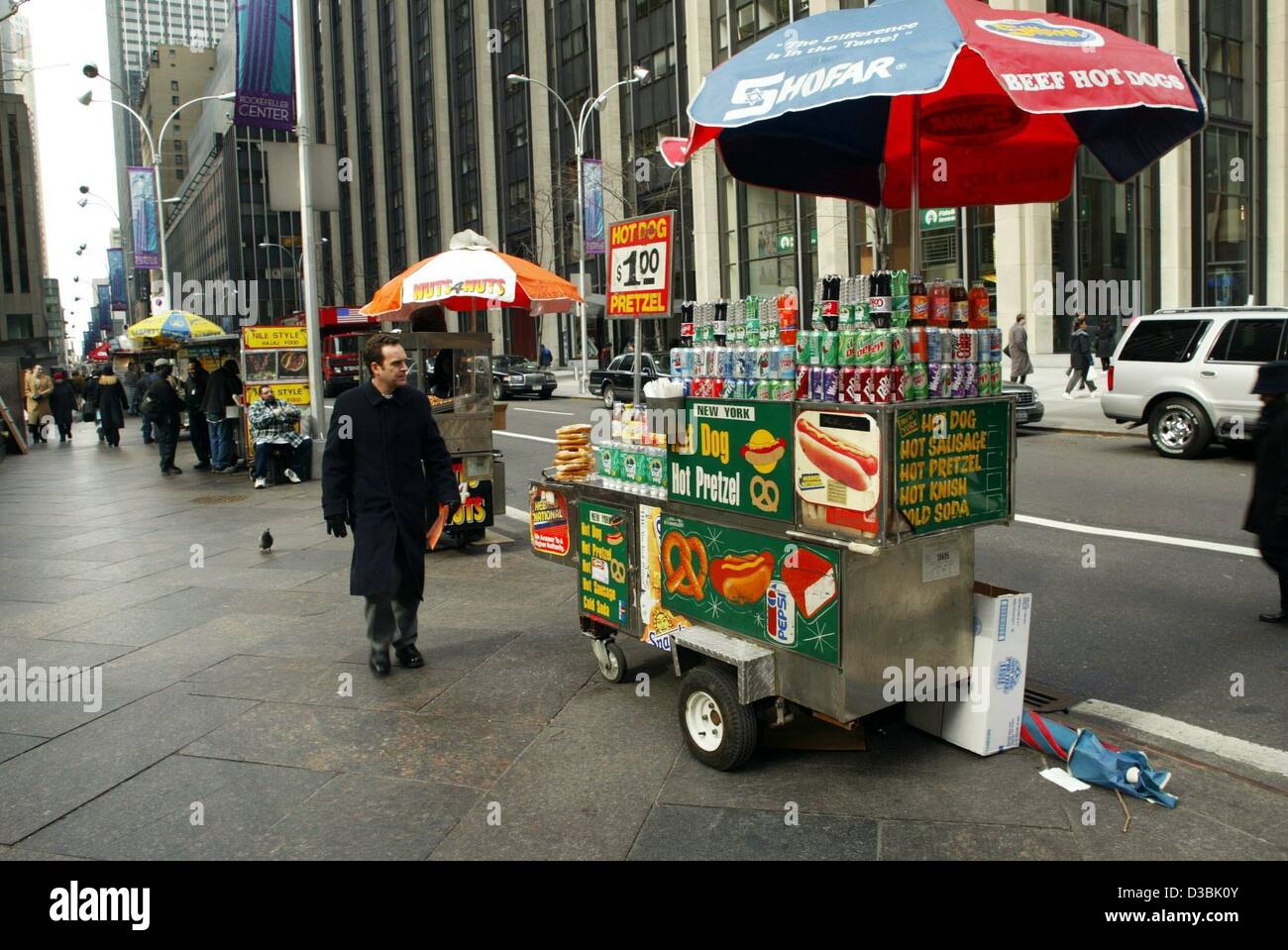 Werbefahne Imbiss Hot Dog Kiosk USA Würstchen Hotdog Fastfood Flagge 