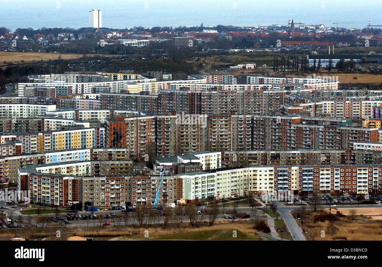 (Dpa) ein Blick über die ostdeutschen Wohngebiet Gross Klein (große
