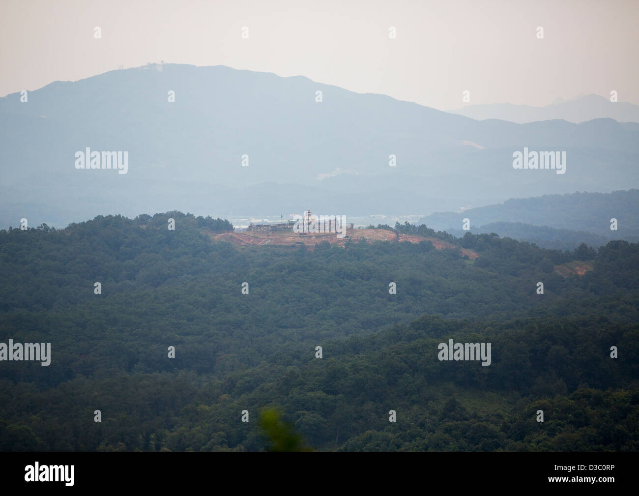 Gesehen von der Dmz, Panmunjom, Nordkorea Südkorea Stockfoto