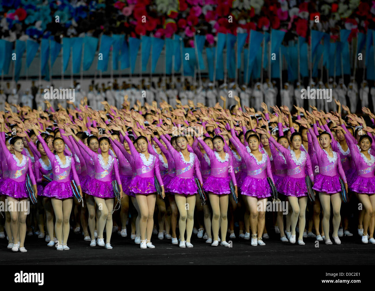 Arirang Mass Games am Maifeiertag Stadium, Pyongyang, Nordkorea Stockfoto