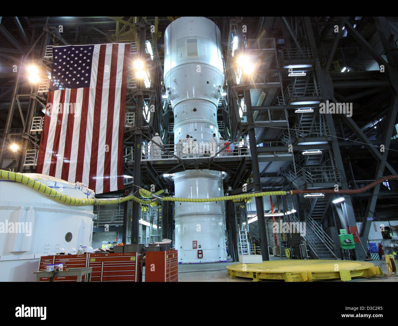 Ares-X Rakete "Super Stack 1" (NASA, Ares, 08.07.09) Stockfoto