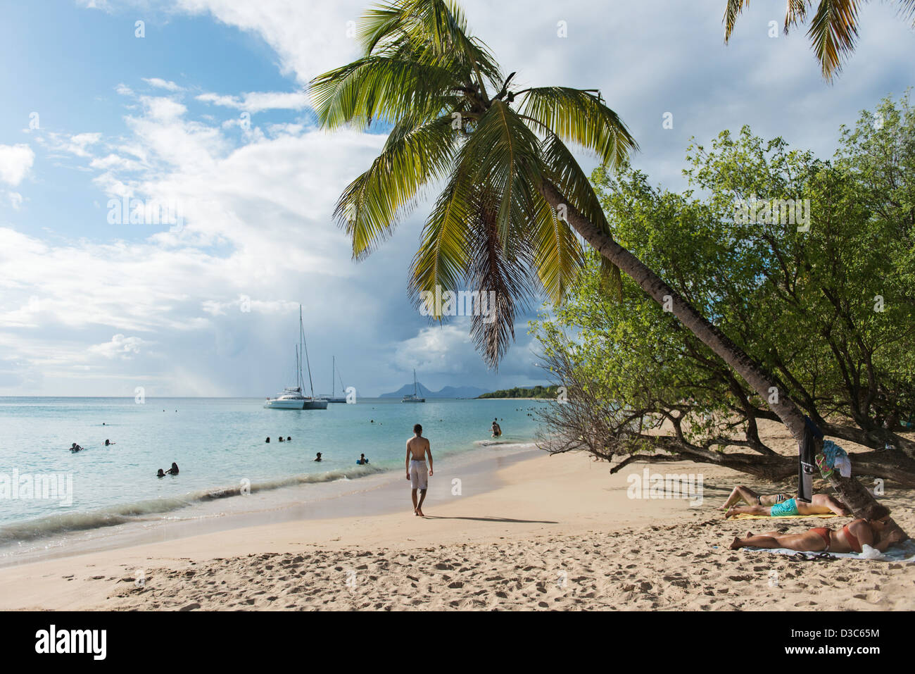 Plage des Salines, Sainte Anne Beach, Martinique Insel, kleine Antillen, Karibisches Meer, Frankreich Stockfoto