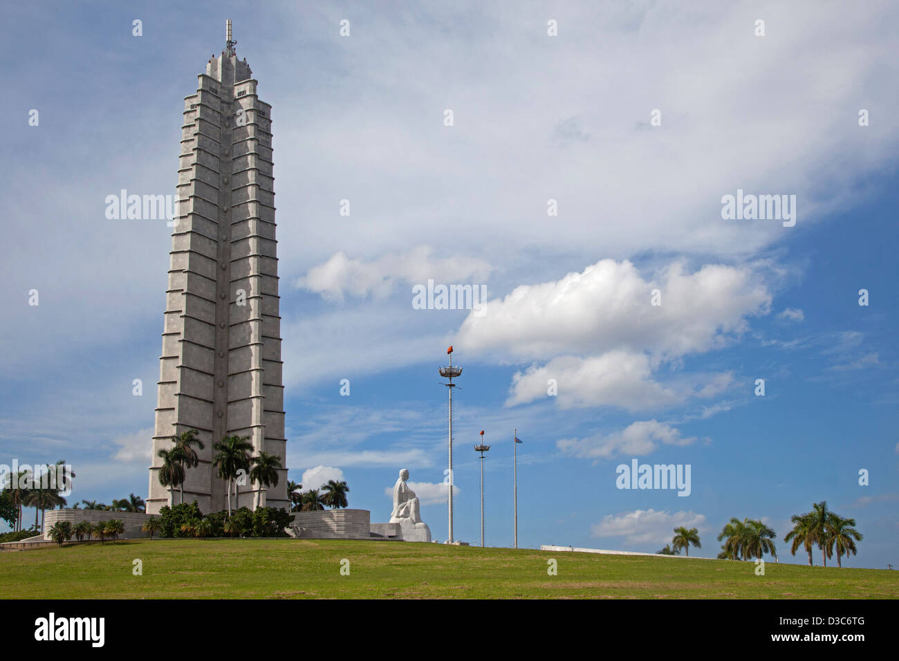 Plaza De La Revolución / Platz der Revolution und das José-Martí-Denkmal an Havanna, Kuba, Karibik Stockfoto