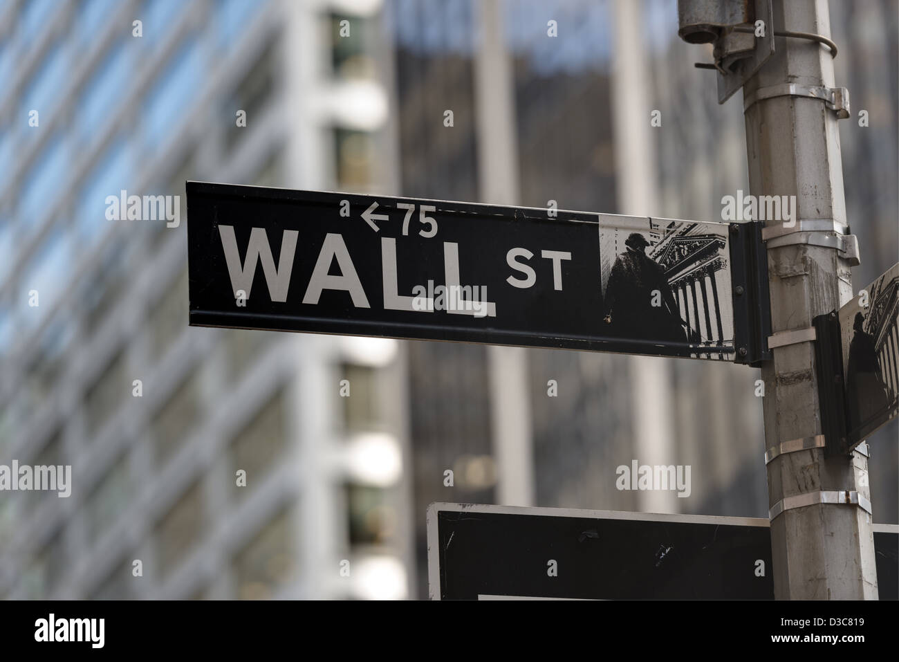 Wand-Straßenschild, Manhattan, New York City Stockfoto