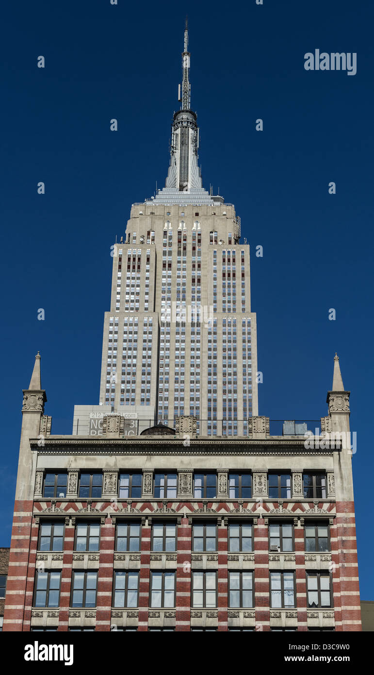 Spitze des Empire State Building, Manhattan, New York City Stockfoto