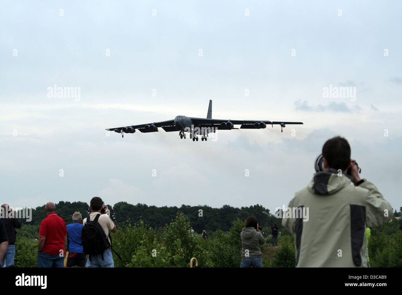 Eine amerikanische B-52-Bomber am Nato-stützpunkt Geilenkirchen, Deutschland Stockfoto