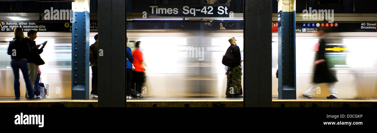 Times Square u-Bahnstation, 42nd Street, New York, Usa Stockfoto