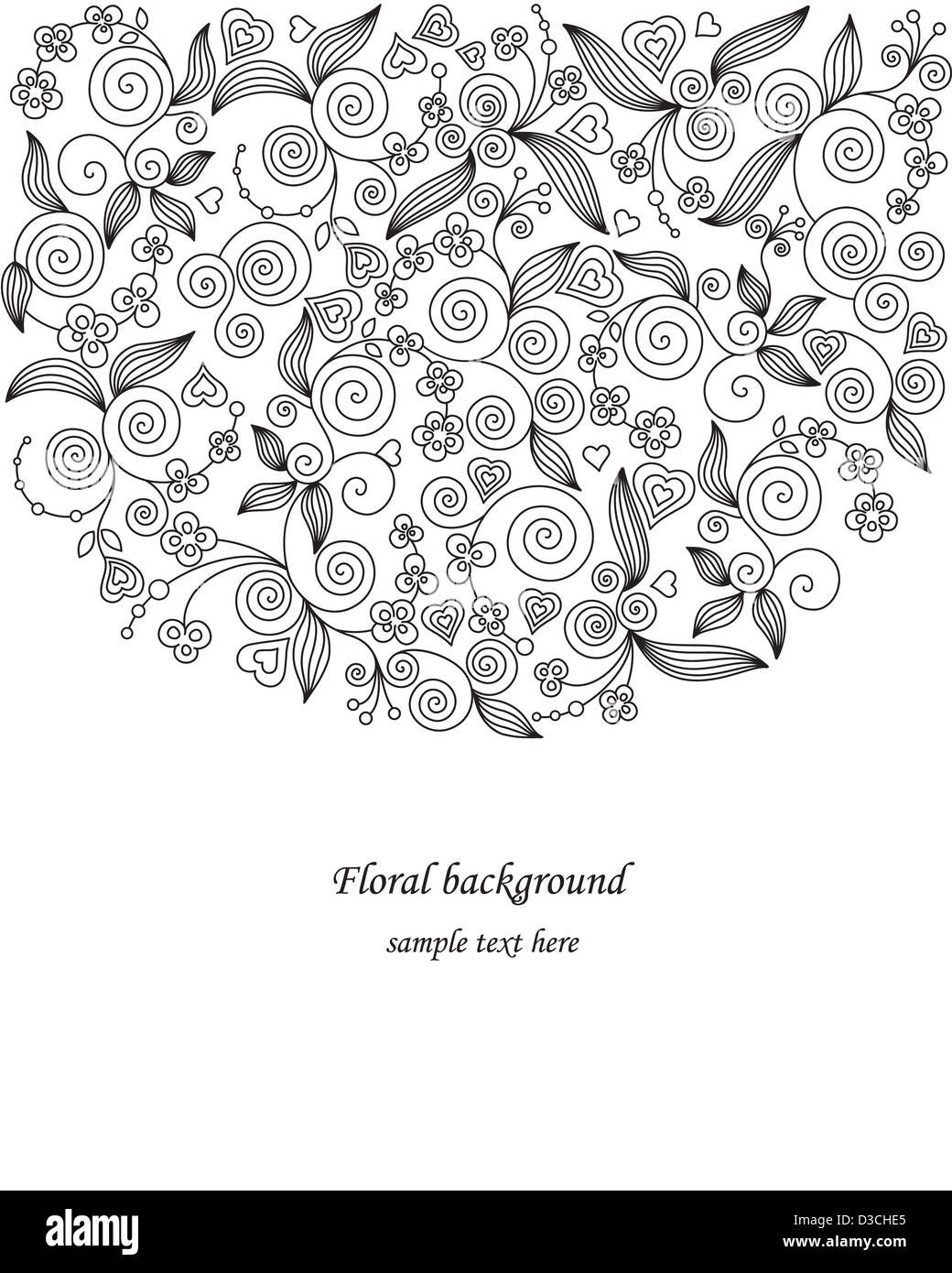 Dekorative Blume Abbildung Stockfoto