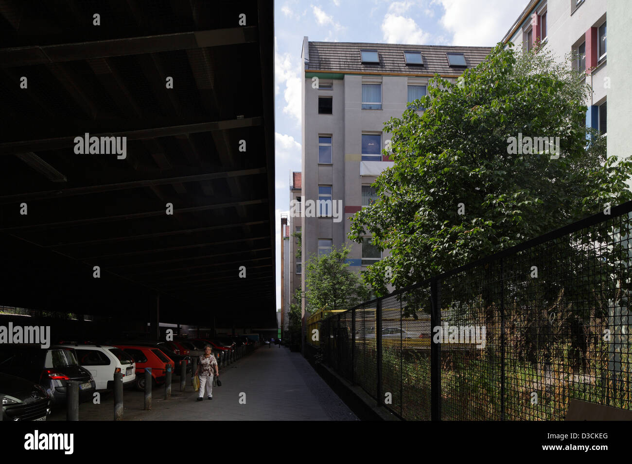 Berlin, Deutschland, Stadtautobahn Brücke an das Bundesgericht Stockfoto