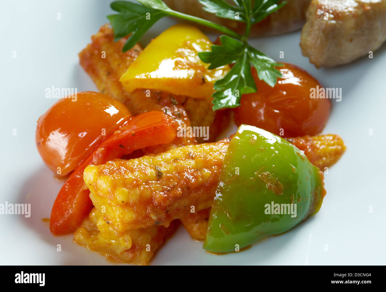 Gebratene Vegetables.closeup Stockfoto