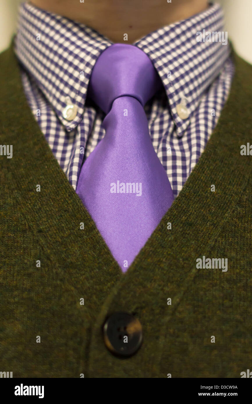 violette Krawatte Stockfoto