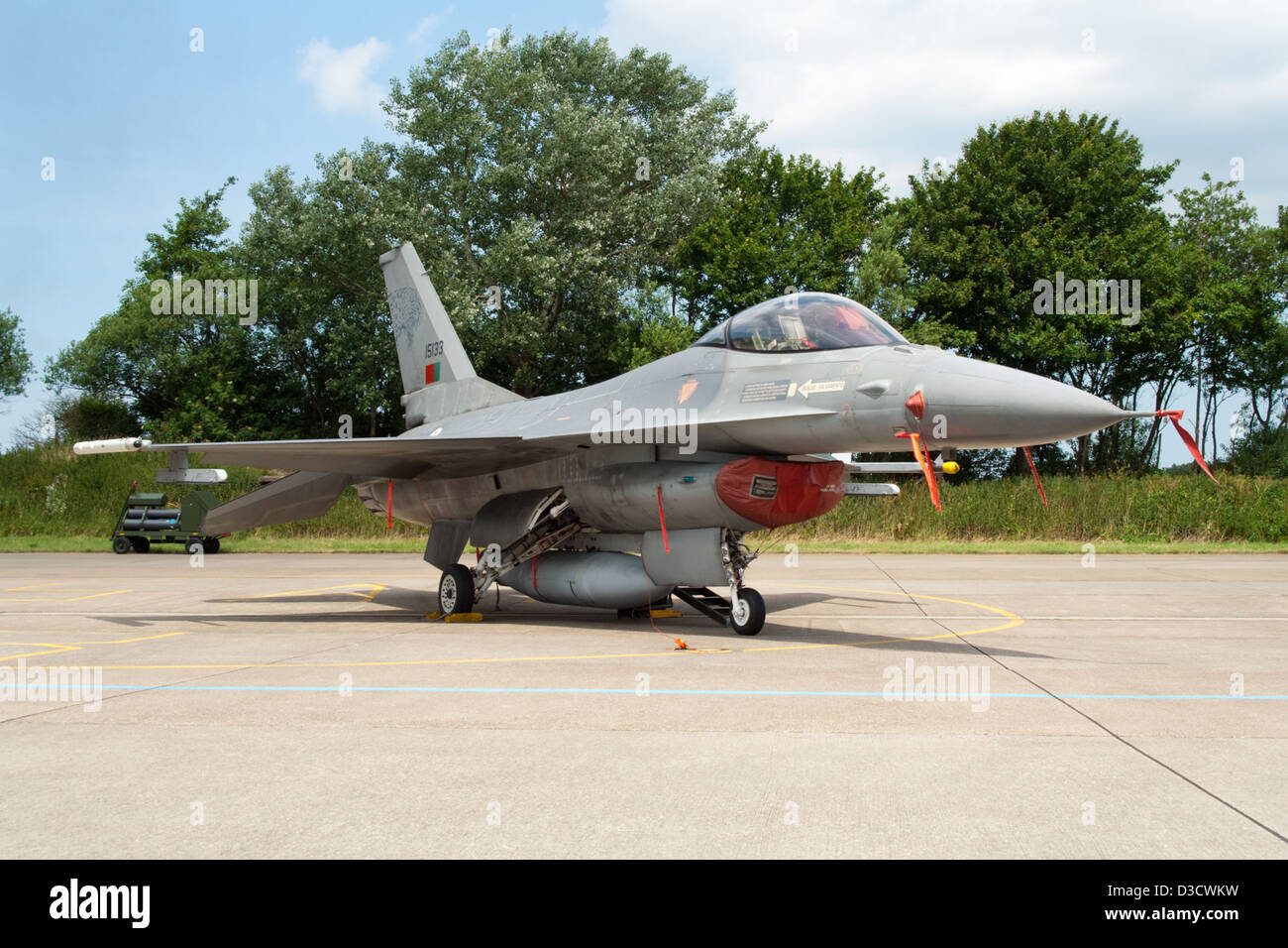 Portugiesische Luftwaffe f-16 Kampfjet Stockfoto