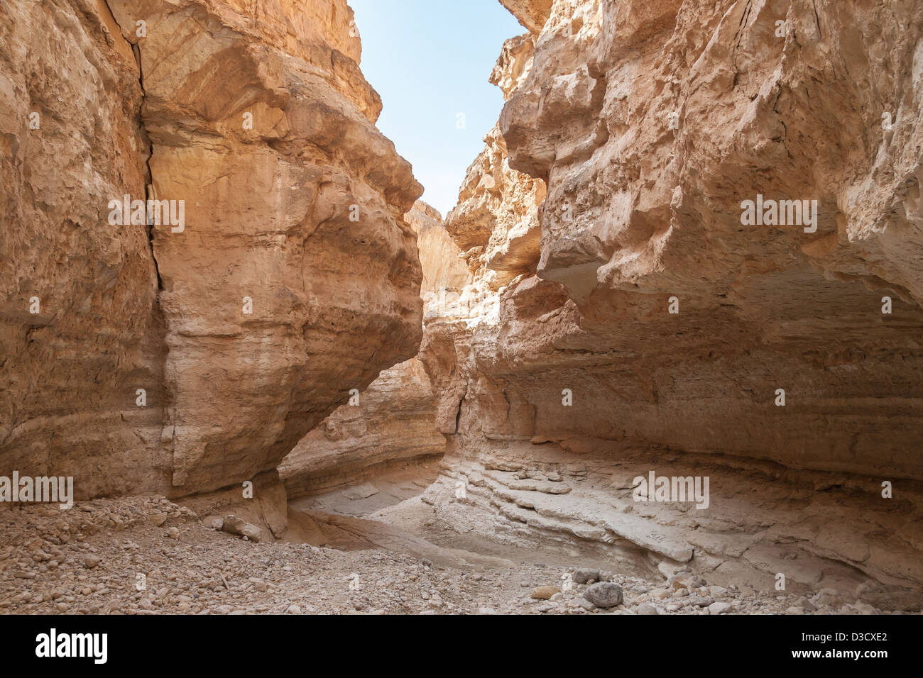Berg-Oase Tamerza Canyon in der Tunesischen Republik, Tozeur nahe Grenze zu Algerien.  Nordafrika Stockfoto
