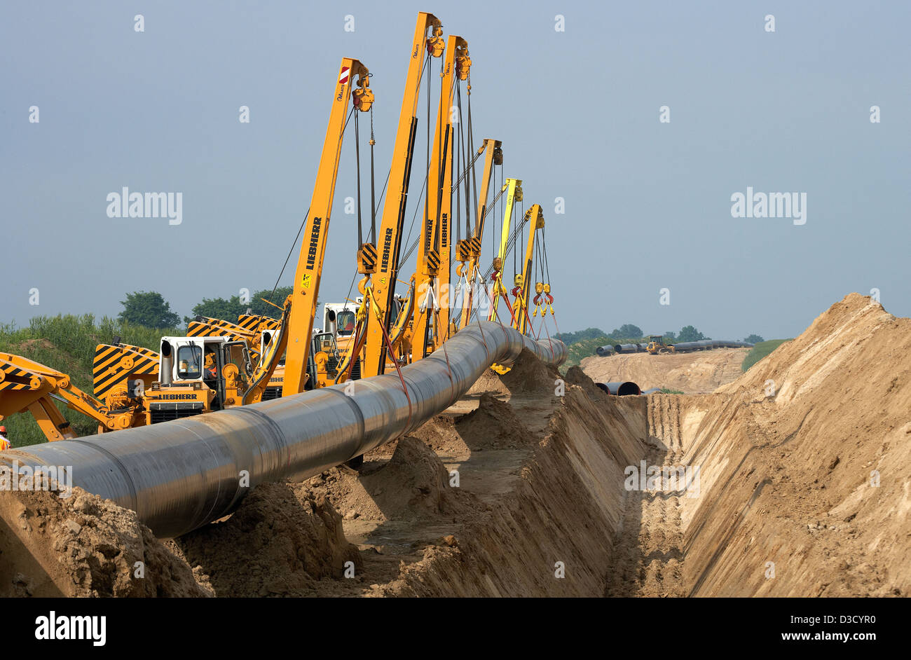 Schulzendorf, Deutschland, Website der Erdgasleitung Opal Stockfoto