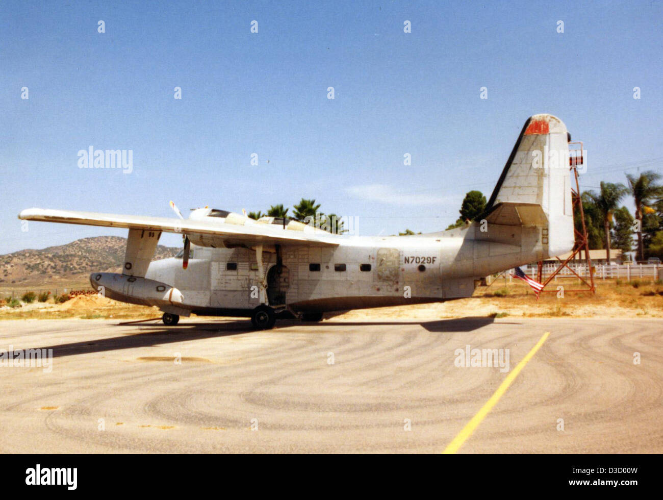 Grumman HU-16E, N7029F, Ramona CA, Aug93 Stockfoto