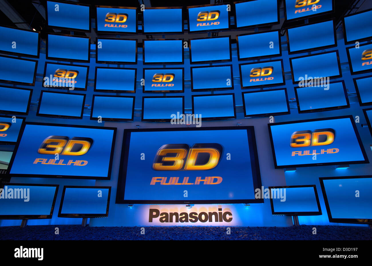 Berlin, Deutschland, präsentiert der Panasonic 3D-TV auf der IFA 2010 Stockfoto