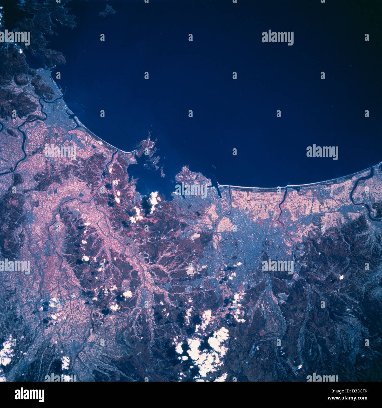 Archiv: Sendai, Japan Küstenregion (NASA, 20.10.93) Stockfoto