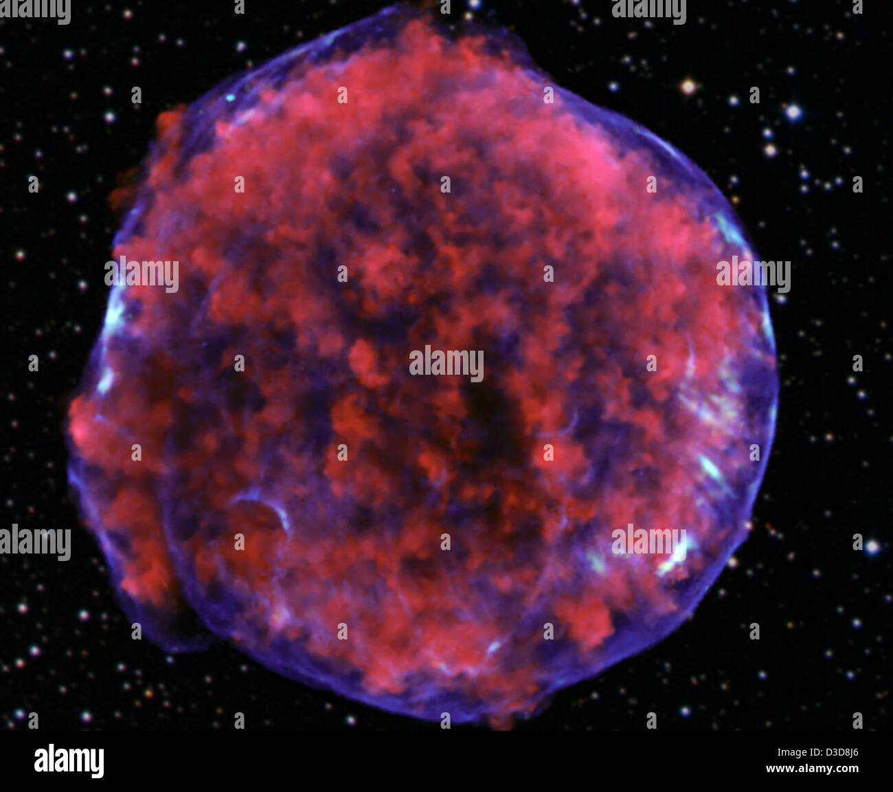 Tycho-Supernova-Überrest (NASA, Chandra, 24.03.11) Stockfoto
