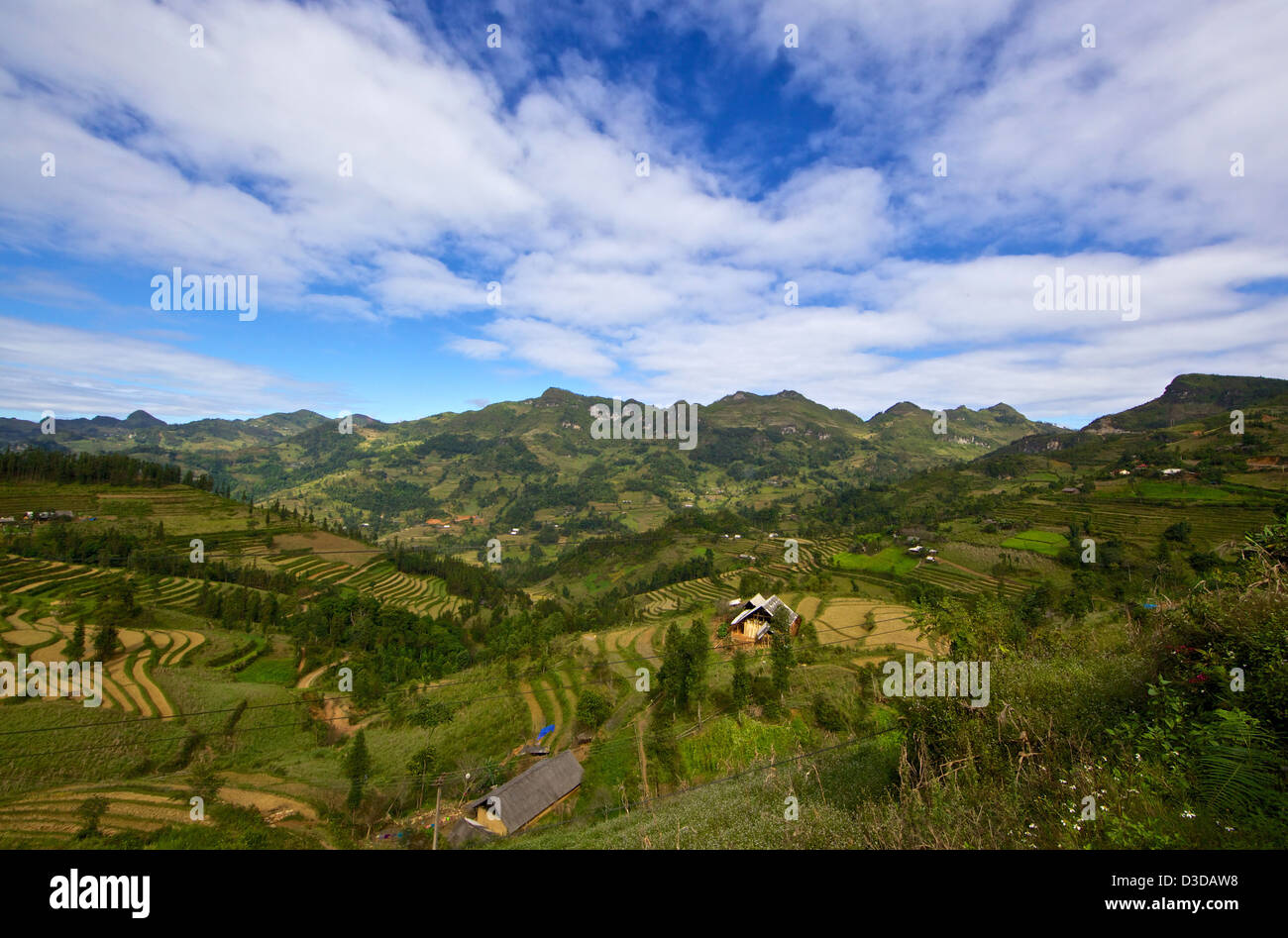 Vietnam, Bac Ha Bezirk Landschaft, Stockfoto