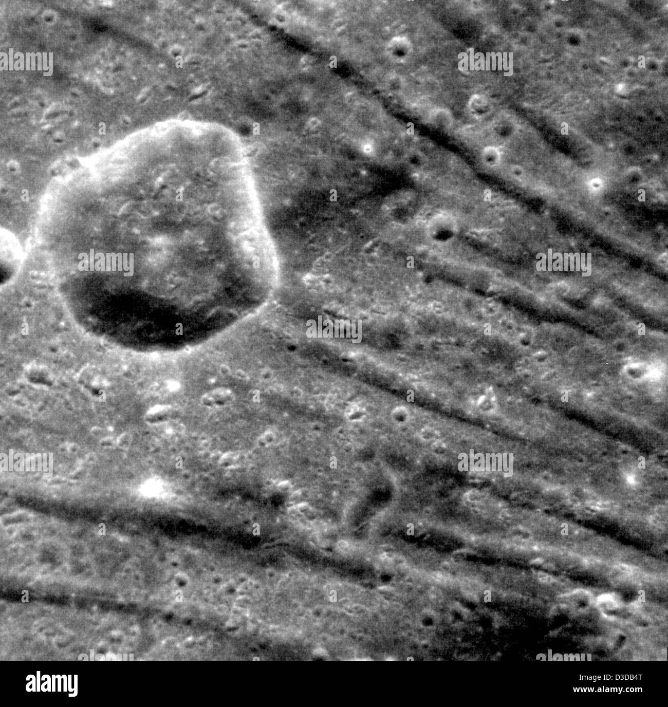 Die Tröge Pantheon Gruben (NASA, Mercury MESSENGER, 25.12.11) Stockfoto