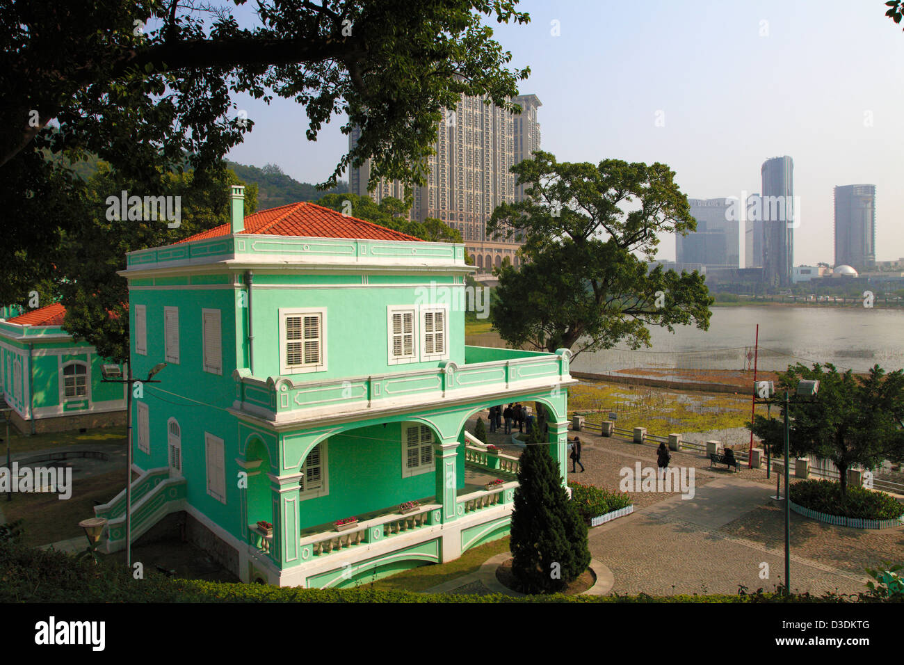China, Macau, Taipa Village, portugiesische Kolonial-Architektur, Stockfoto