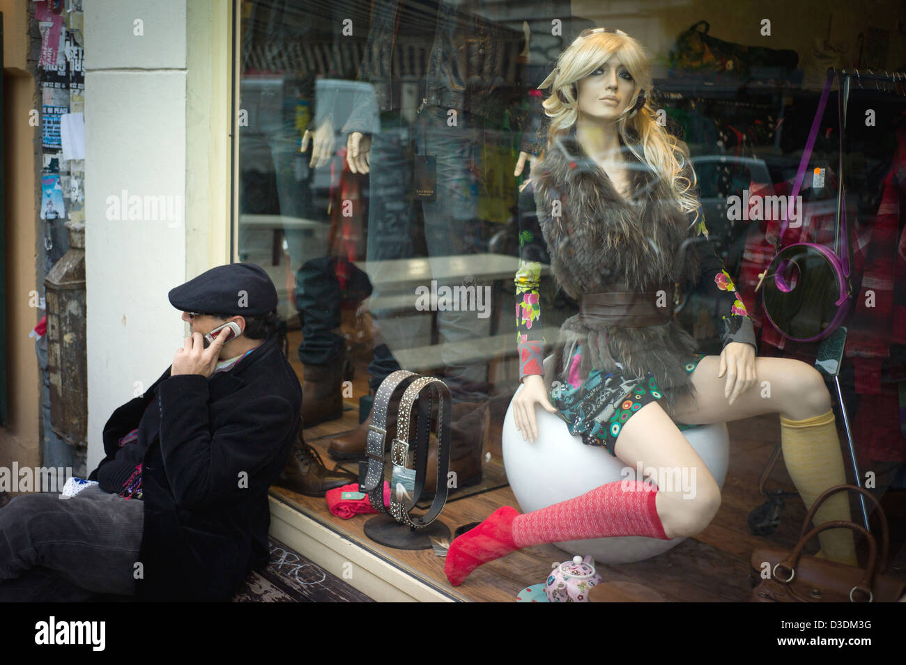 Berlin, Deutschland, Schaufensterpuppe in der Kastanienallee Stockfoto