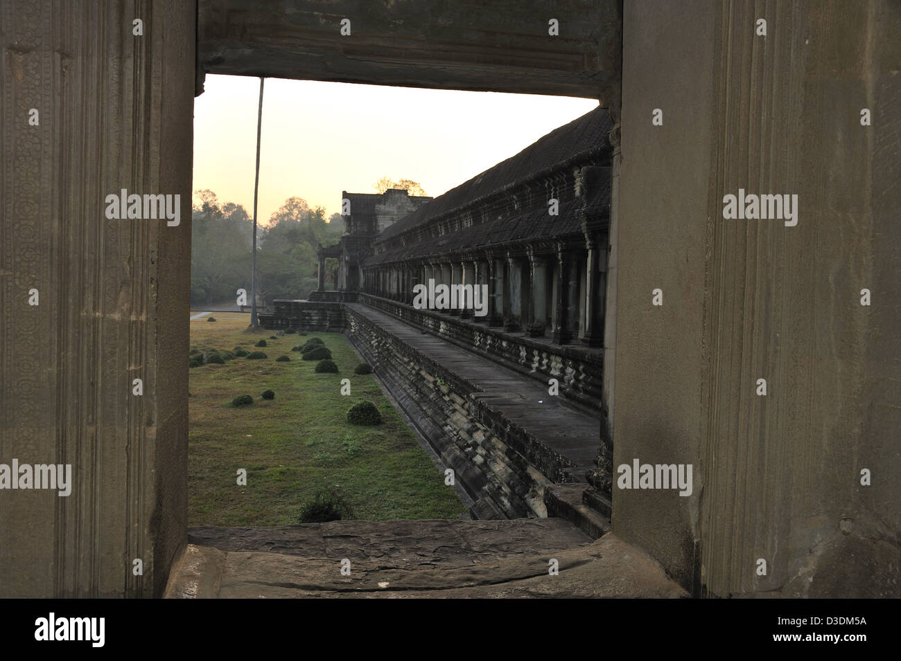 Seite Wand Tempel Angkor Wat, Kambodscha Stockfoto