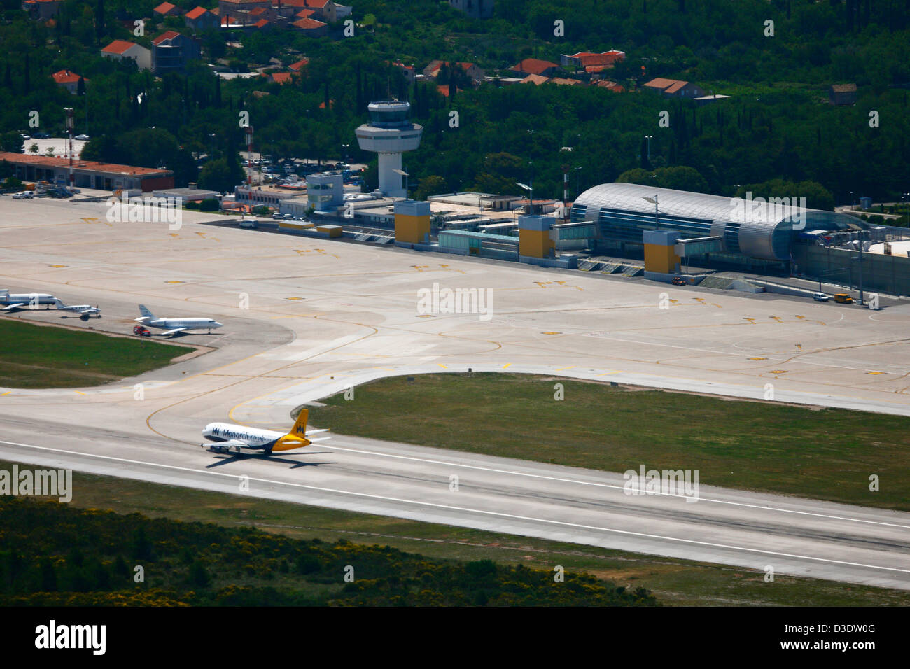 Cavtat Flughafen Stockfoto