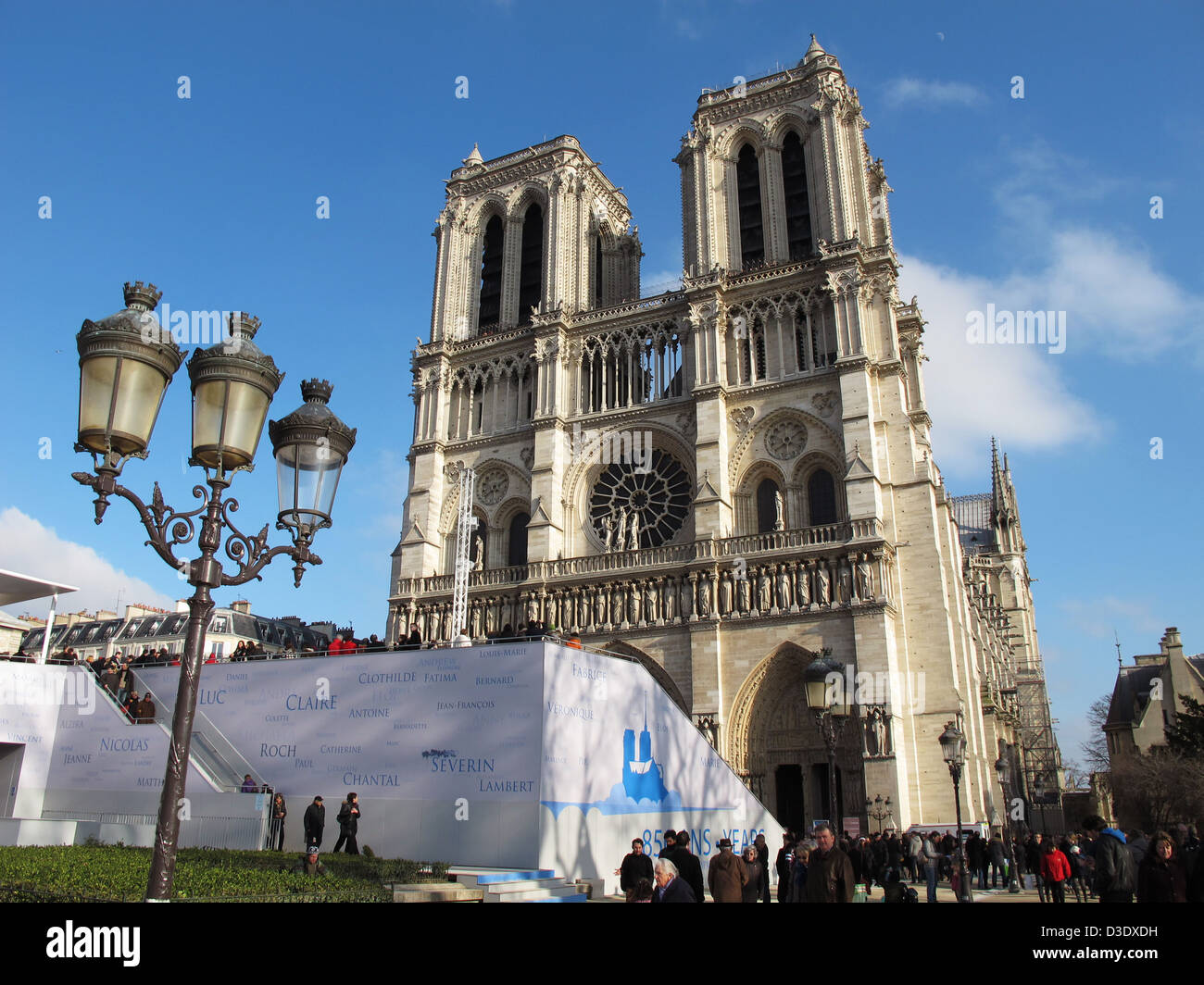850 Jahre Notre Dame de Paris Kathedrale auf der Ile De La Cité Insel