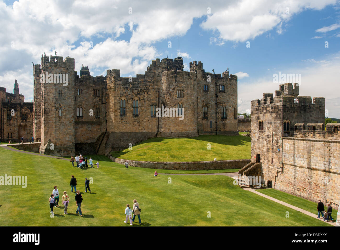 Alnwick Castle in Northumberland. Residenz des Herzogs von Northumberland Stockfoto