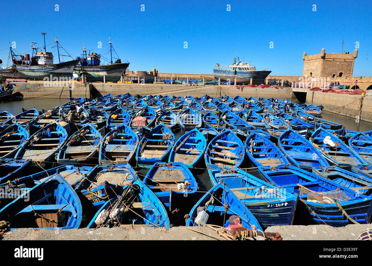 Essaouira Hafen, der Skala du Port, Essaouira, Marokko Stockfoto