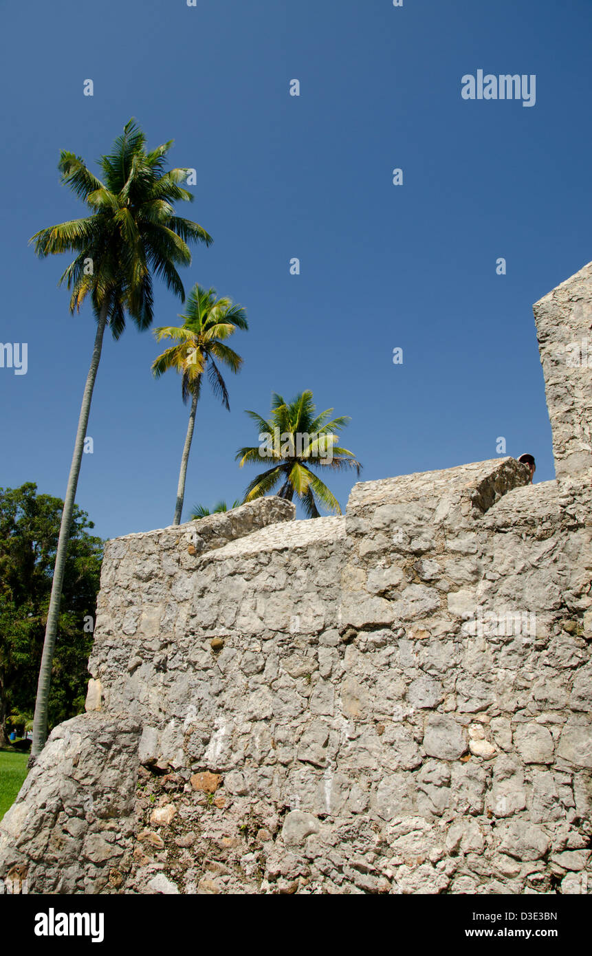 Guatemala, Rio Dulce, Castillo de San Felipe de Lara (aka Castillo de San Felipe). Stockfoto