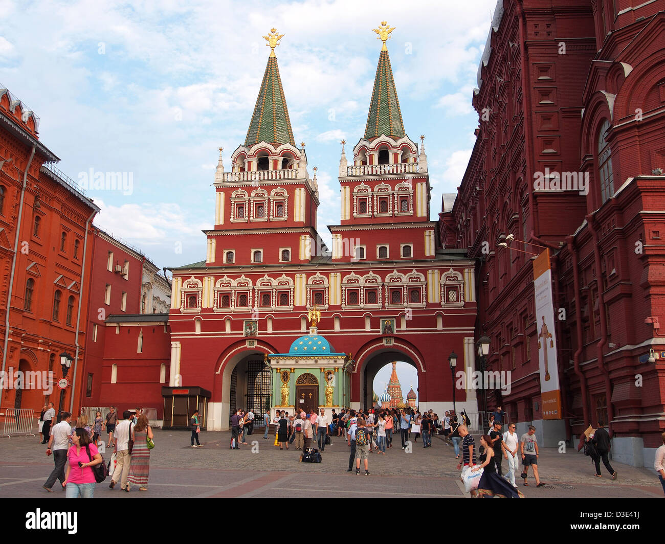 Die Auferstehung (iberisch) Tor und die iberische Kapelle auf dem Roten Platz in Moskau, Russland Stockfoto