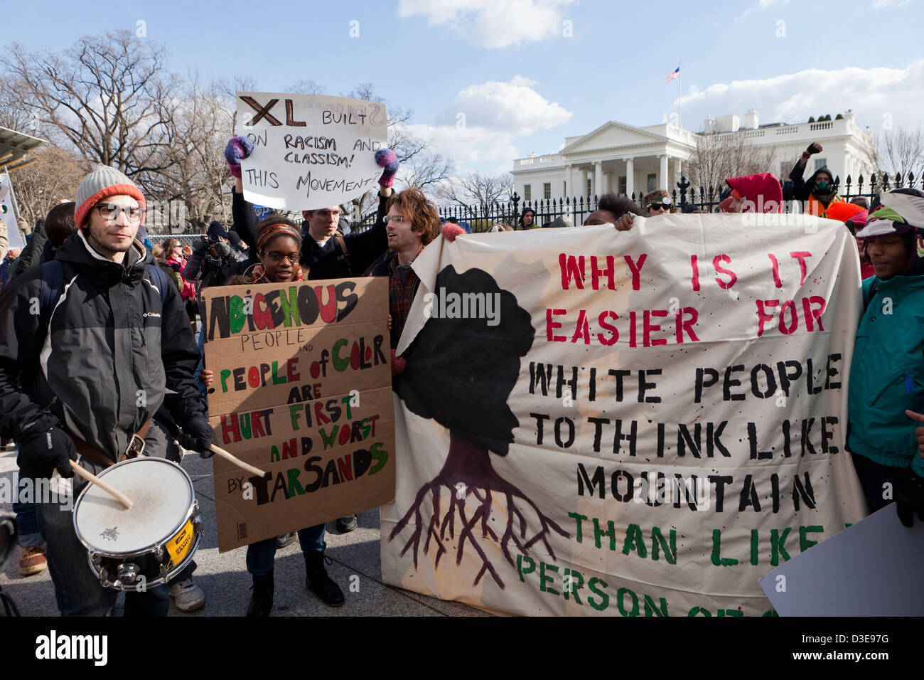 Klima-Aktivisten protestieren - Washington, DC USA Stockfoto