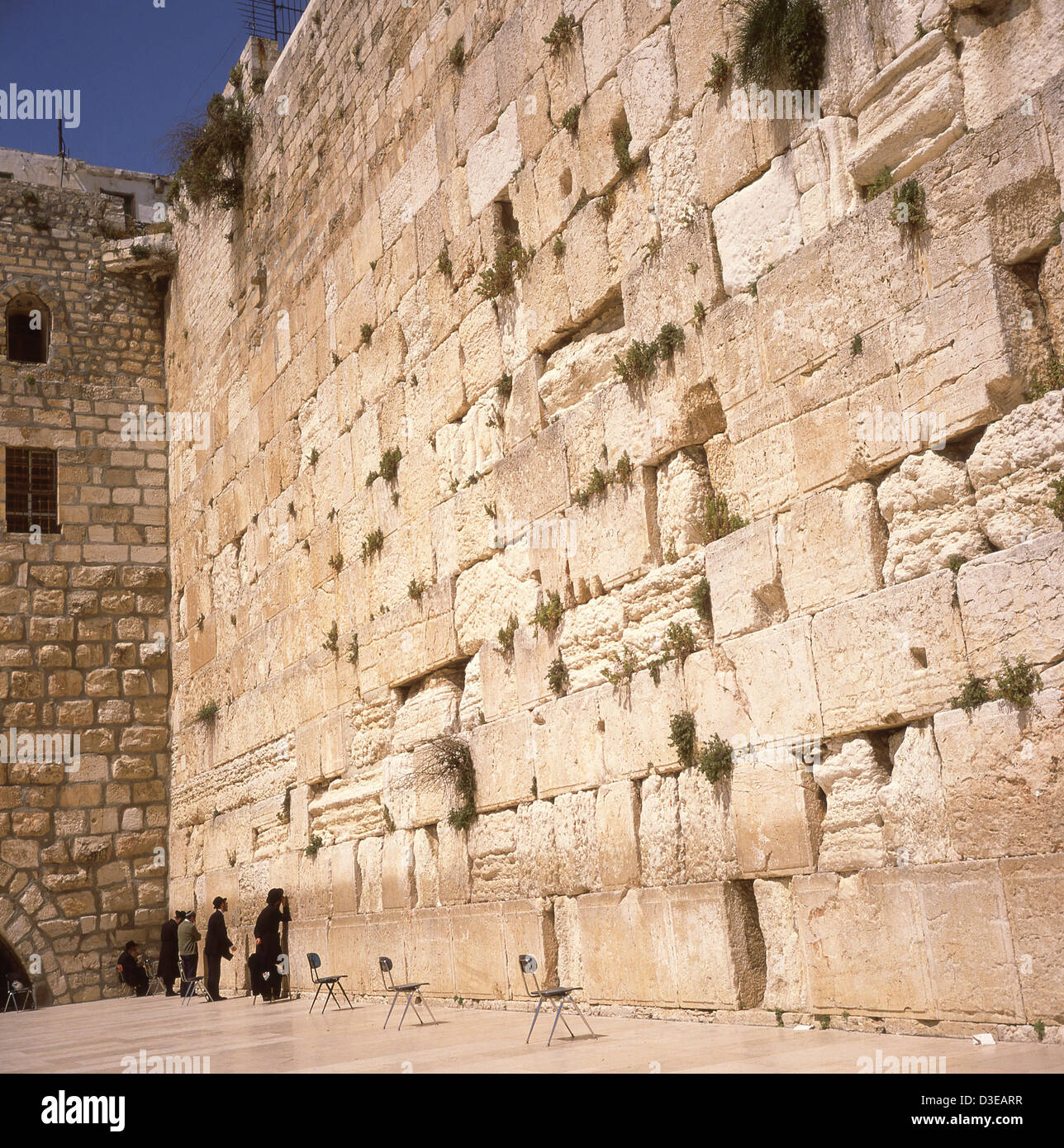 Die Klagemauer, Altstadt, Jerusalem, Distrikt Jerusalem, Israel Stockfoto
