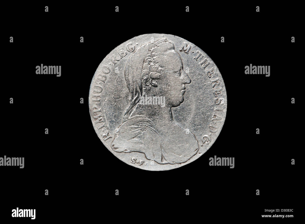 Maria Theresa Thaler, Vorderseite, Baujahr 1780, Standort Äthiopien Prägung Stockfoto