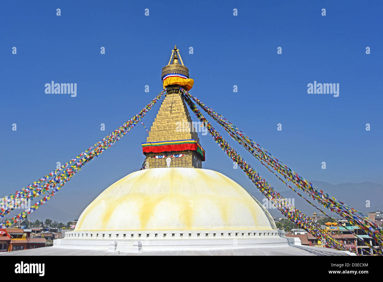 Stupa Bodhnath Nepal Stockfoto