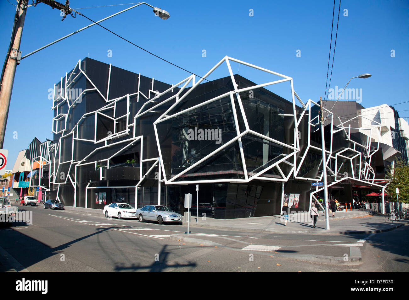 Die Architektur als Wahrzeichen des MTC Vorformen Arts Sumner Theater South Melbourne Victoria Australien Stockfoto