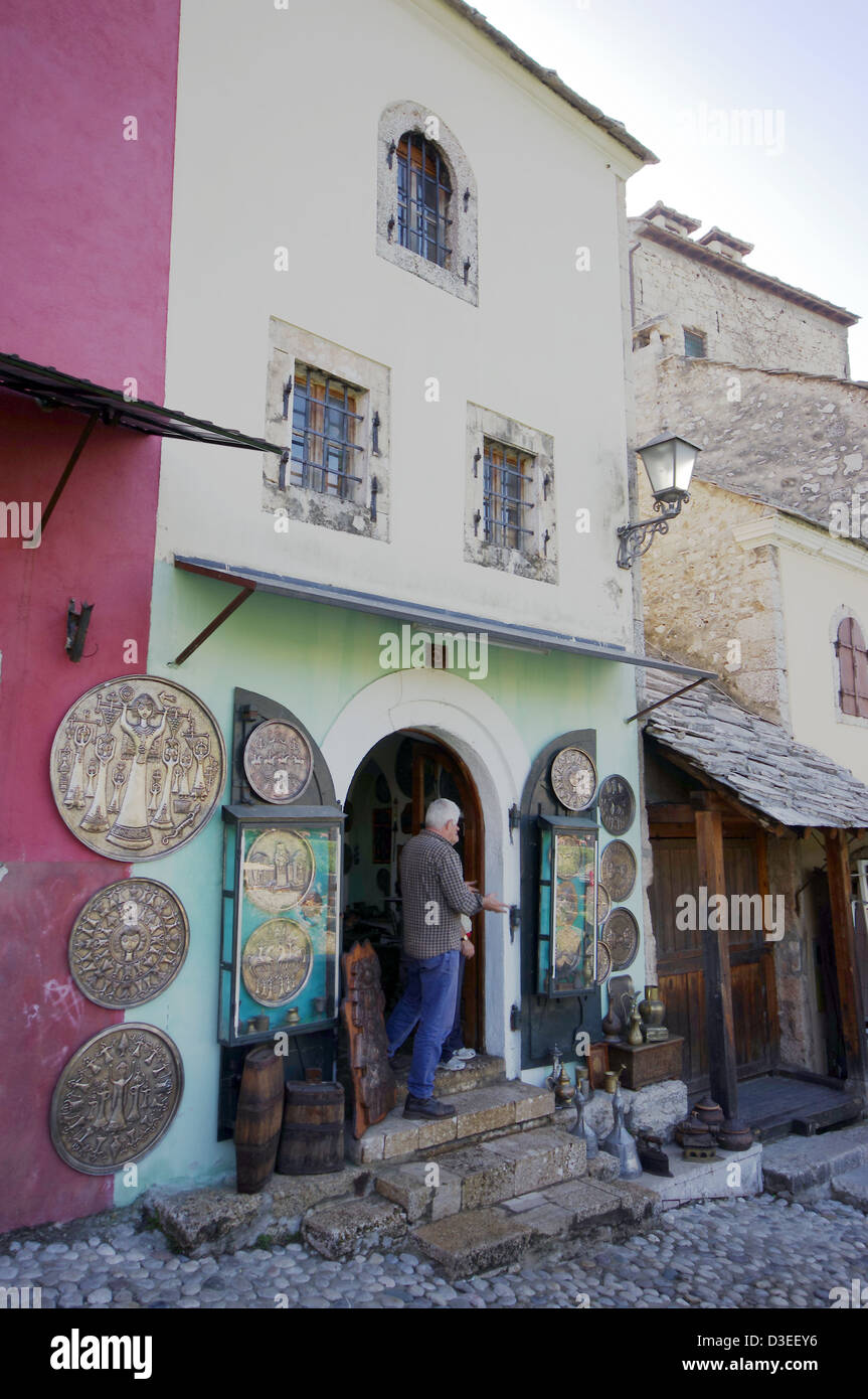 Mostar - Bosnien und Hetsegovina - Altstadt. Kupferschmied Stockfoto