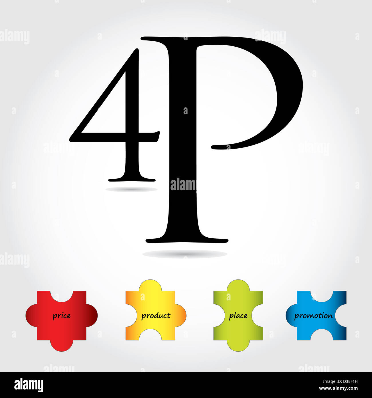 spezielle Marketing-Mix-design Stockfoto