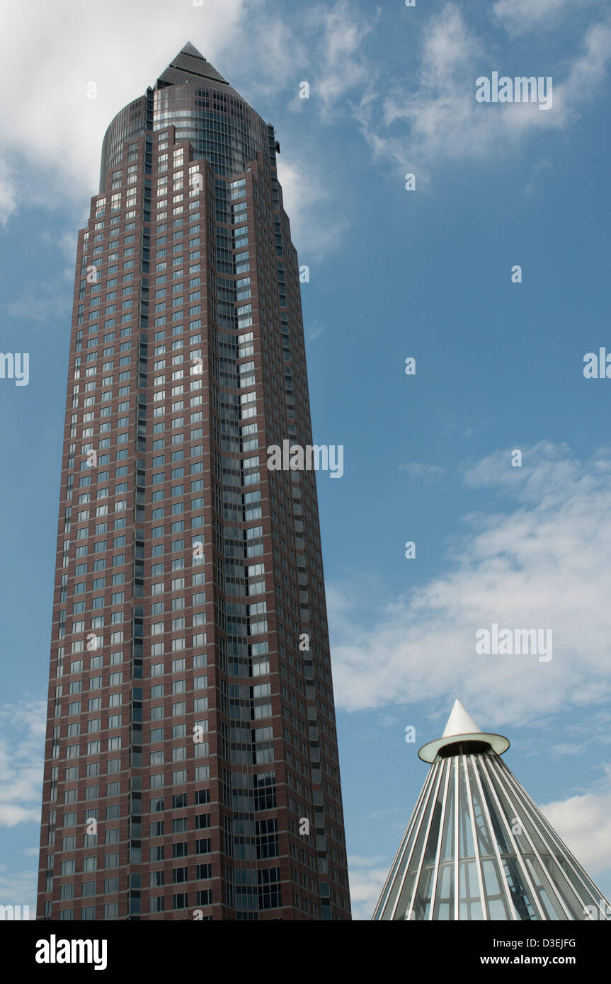 Messeturm Frankfurt am Main, Detail, Architektur, Architektur, Stockfoto