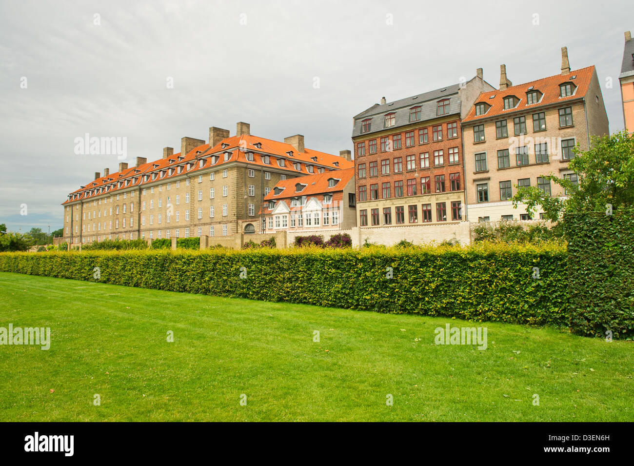 Schöne Gärten und Parks von Kopenhagen. Dänemark Stockfoto