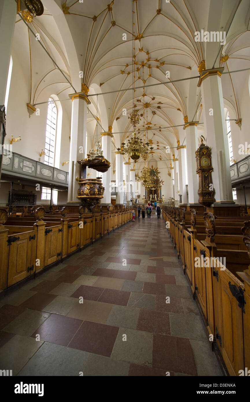 Architektur und Kathedralen von der antiken Stadt Kopenhagen Stockfoto