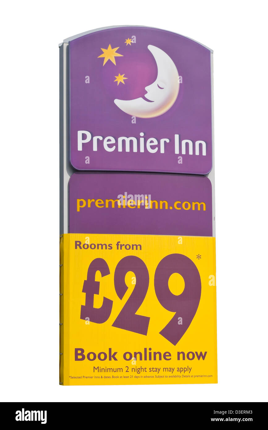 Premier Inn Zeichen uk Stockfoto