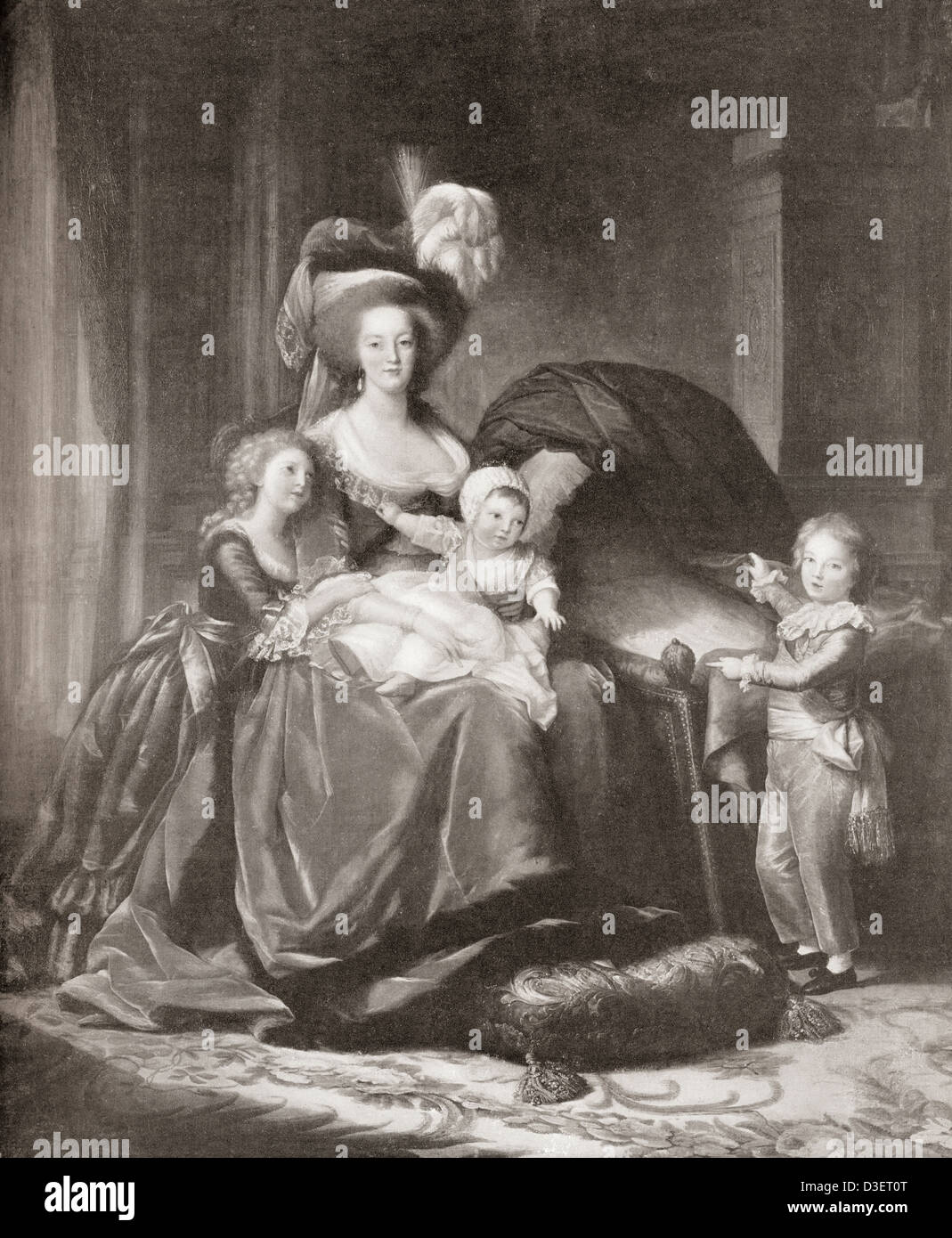 Marie Antoinette und ihre Kinder Stockfotografie - Alamy