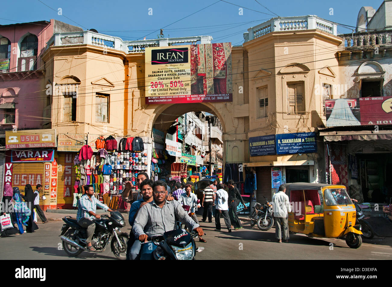 Hyderabad Andhra Pradesh, Indien Laad-Basar Stockfoto