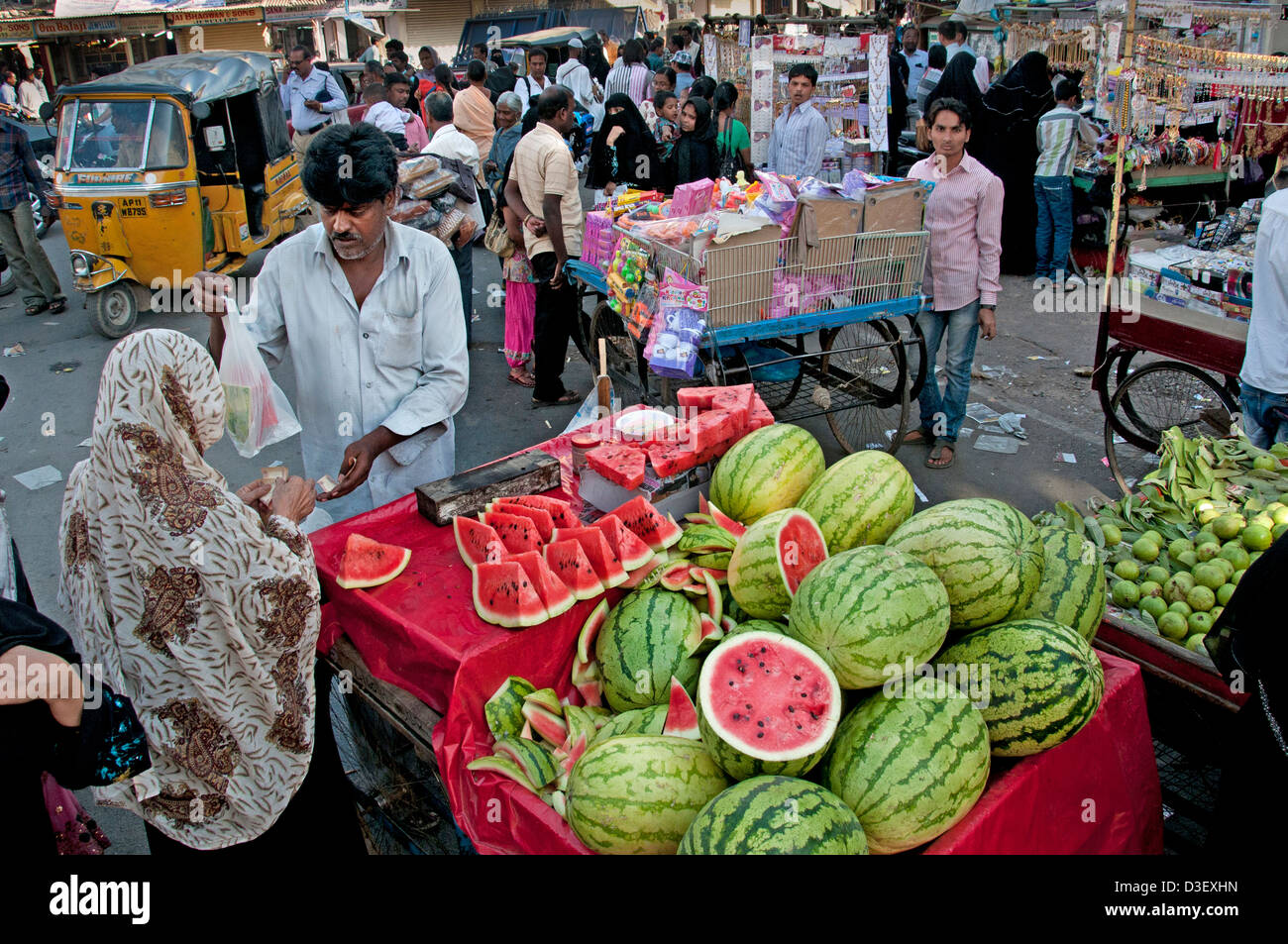 Hyderabad Andhra Pradesh, Indien Laad-Basar Stockfoto