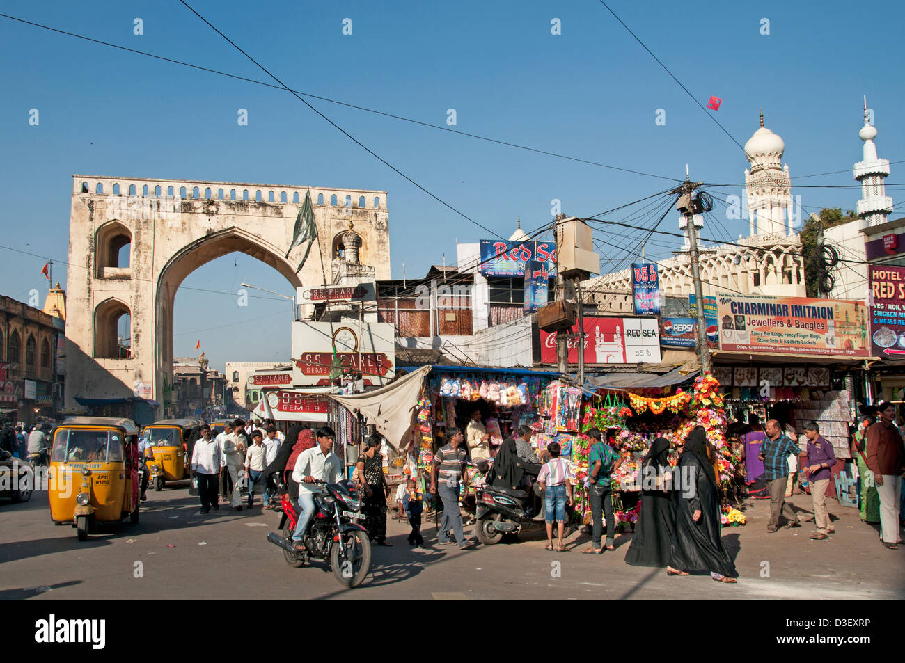 Hyderabad Andhra Pradesh, Indien Laad-Basar Stockfoto