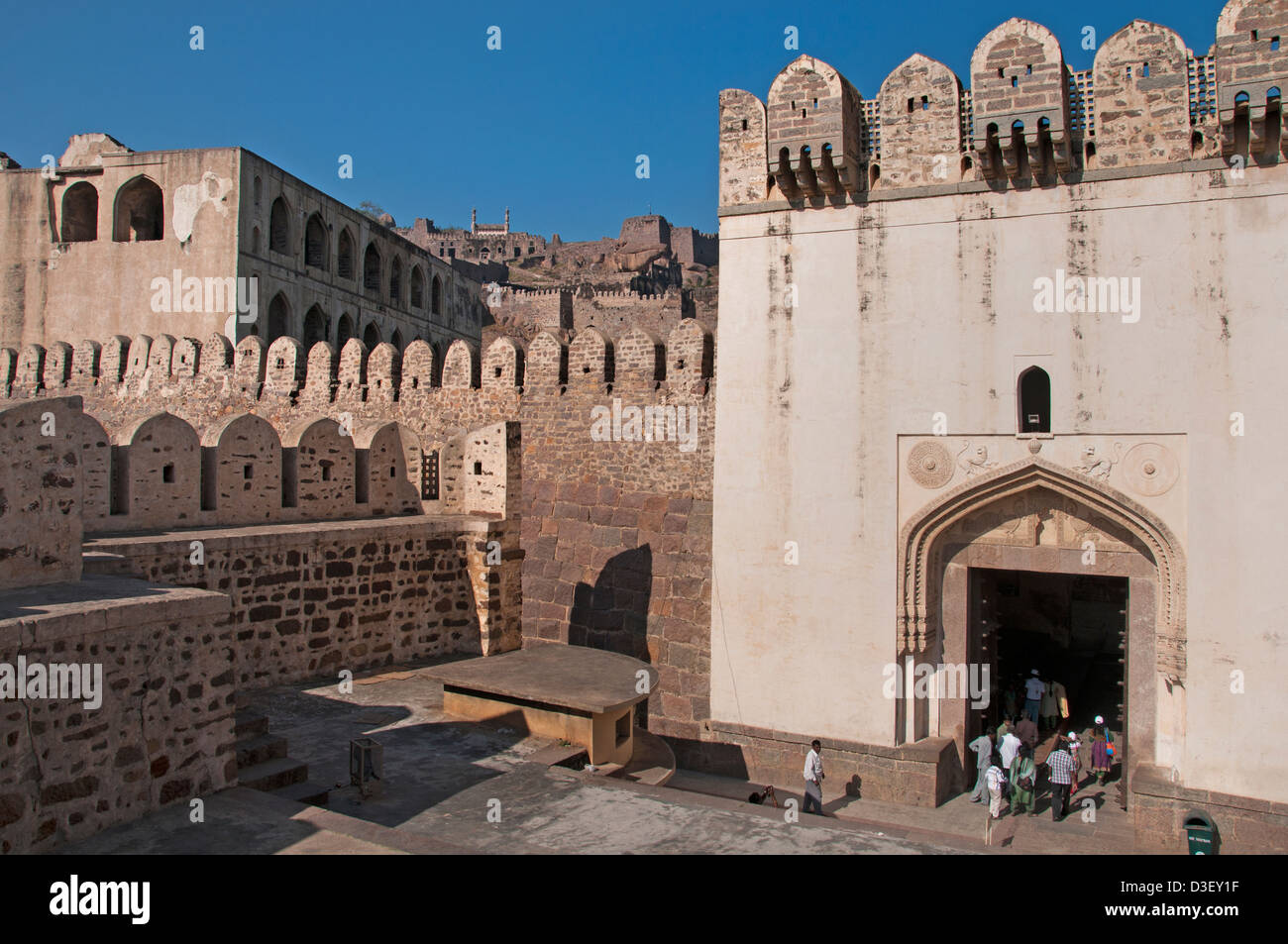 Golkonda Fort ruiniert Hauptstadt des alten Königreichs von Golkonda 1518 – 1687 Hyderabad Indien Andhra Pradesh Stockfoto