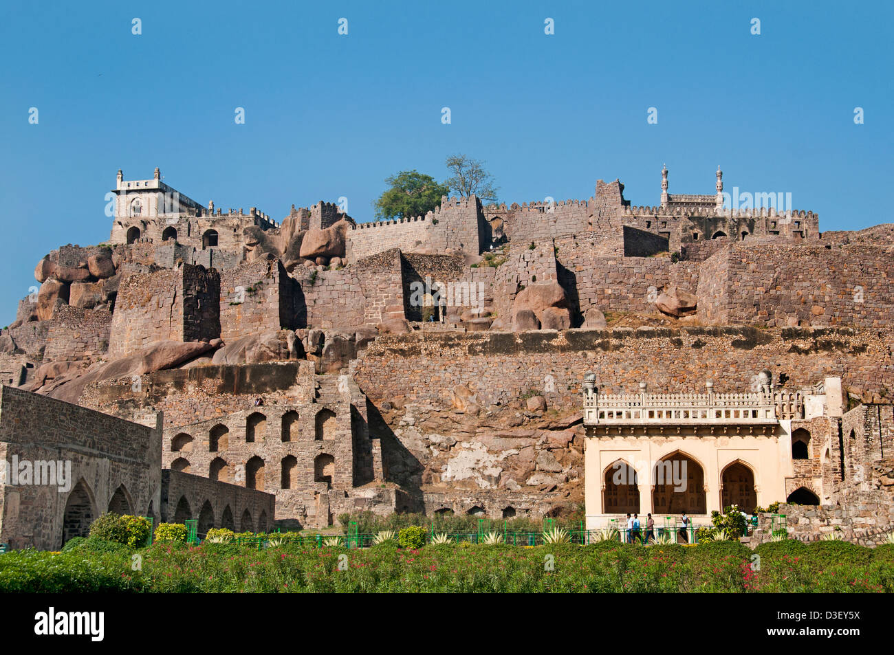 Golkonda Fort ruiniert Hauptstadt des alten Königreichs von Golkonda 1518 – 1687 Hyderabad Indien Andhra Pradesh Stockfoto